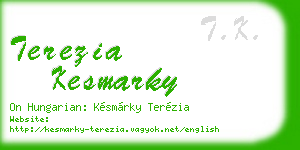 terezia kesmarky business card