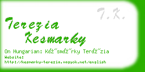 terezia kesmarky business card